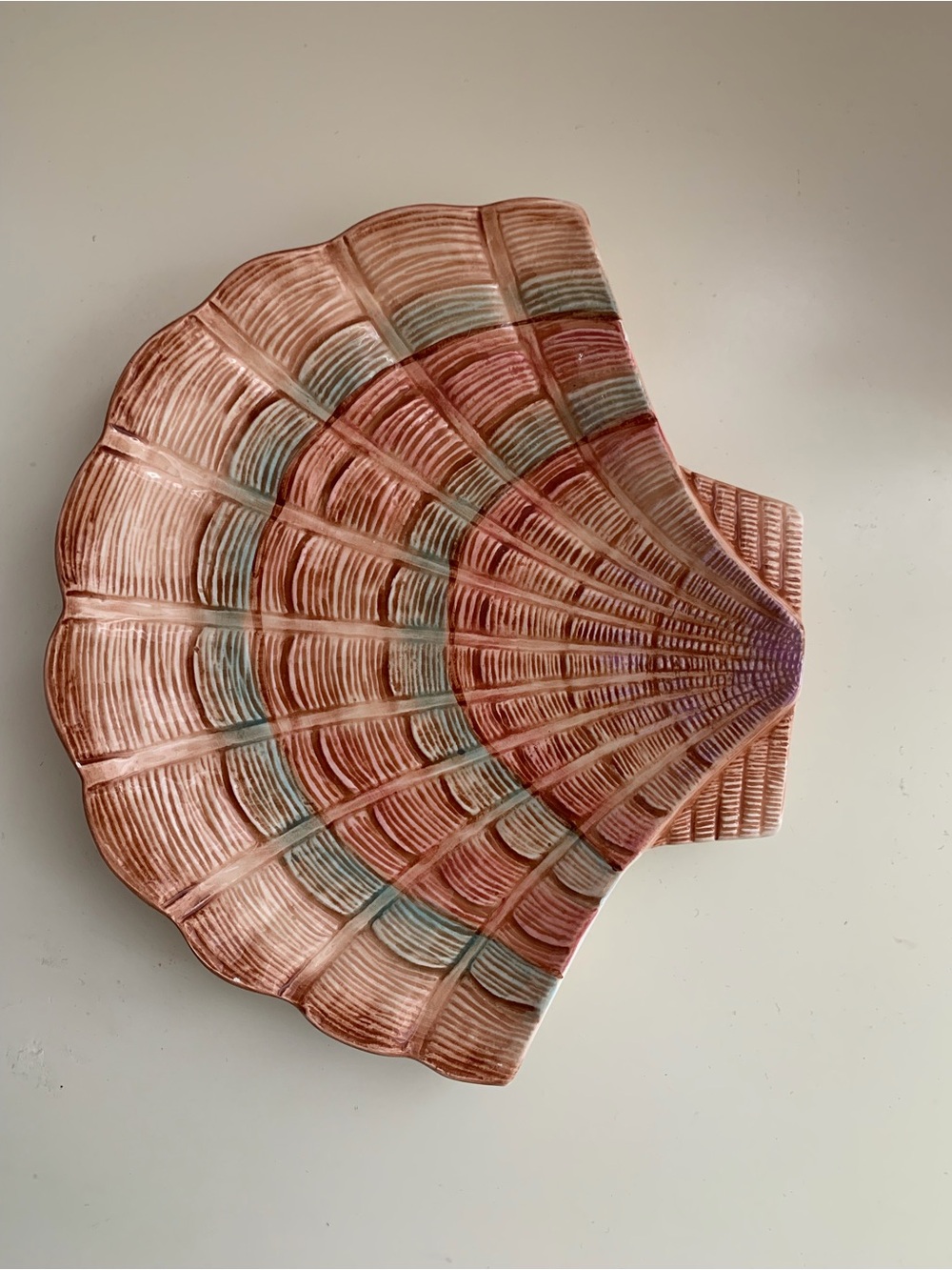Fitz & Floyd Shell Dish Pink Trinket Plate Decor Beach Ceramic Textured China - Picture 3 of 14